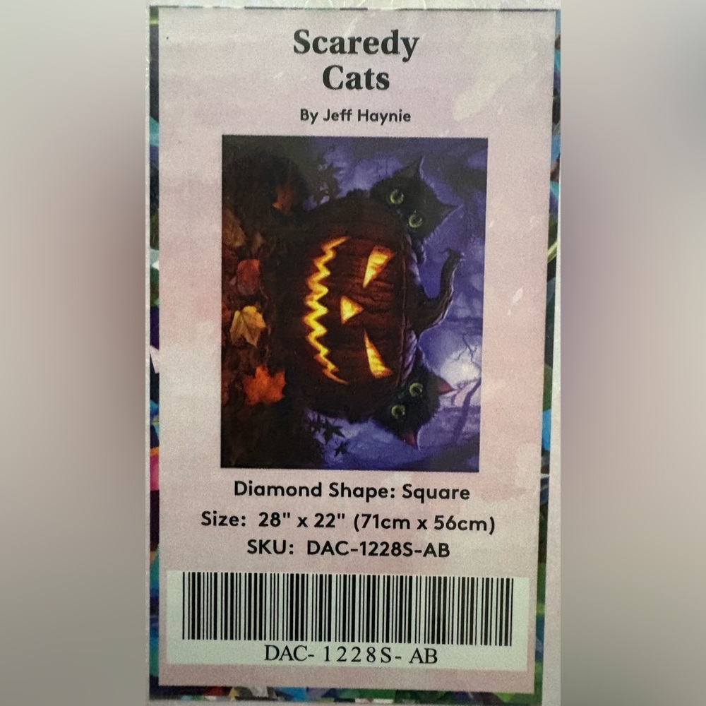 🌟Diamond Art Club Scaredy Cats by Jeff Haynie Diamond Painting Kit